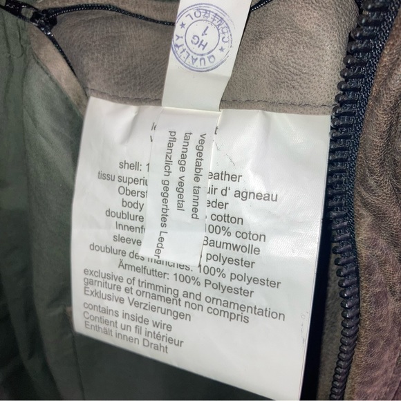 Brown Lamb Leather Zipper Jacket by Overland - Picture 11 of 16